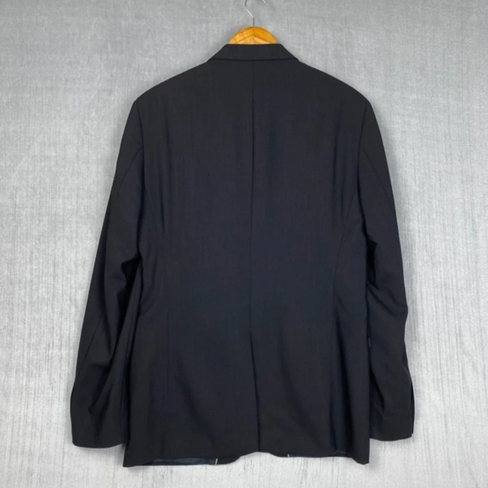 BOSS Wool Blazer Mens 40R Black USA Union Made Tailored Quiet‎ Luxury